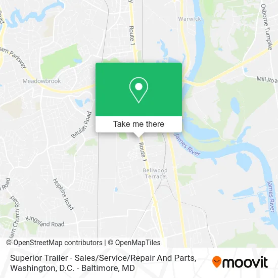 Superior Trailer - Sales / Service / Repair And Parts map