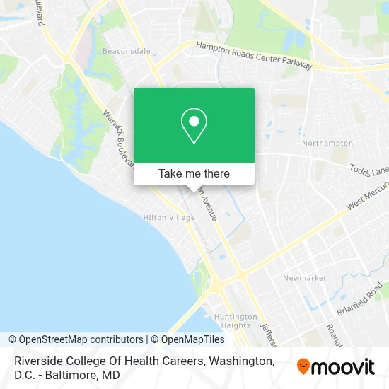 Riverside College Of Health Careers map