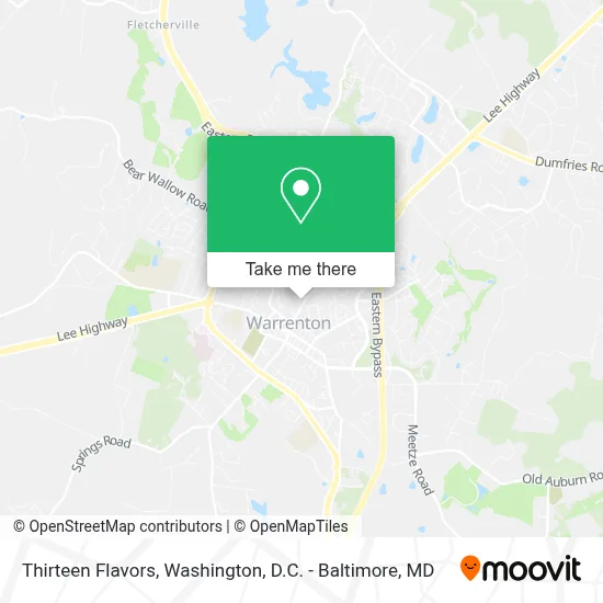 Thirteen Flavors map