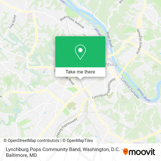 Lynchburg Pops Community Band map