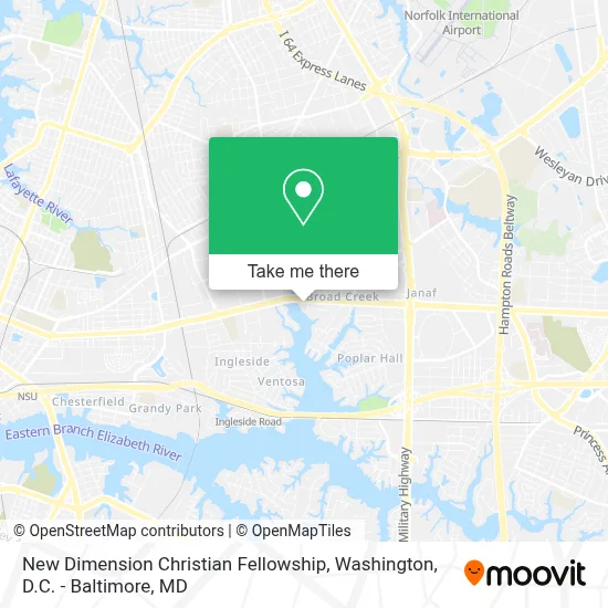 New Dimension Christian Fellowship map