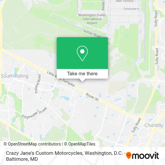 Crazy Jane's Custom Motorcycles map