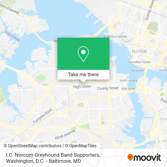 I.C. Norcom Greyhound Band Supporters map
