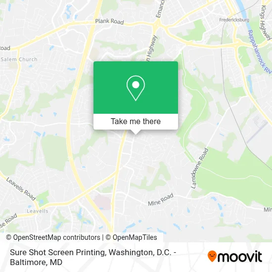 Sure Shot Screen Printing map