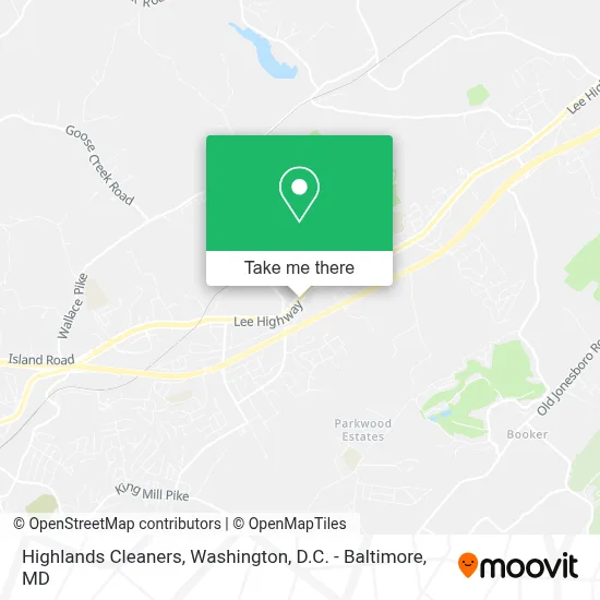 Highlands Cleaners map