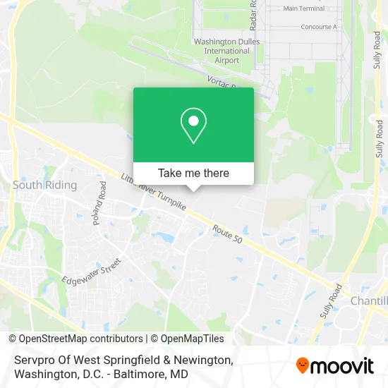 Servpro Of West Springfield & Newington map