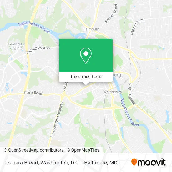 Panera Bread map