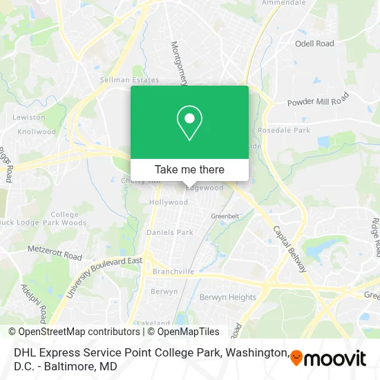 DHL Express Service Point College Park map