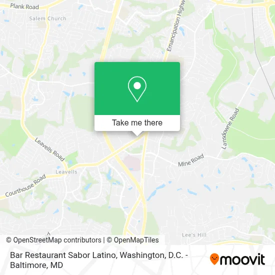 Bar Restaurant Sabor Latino map
