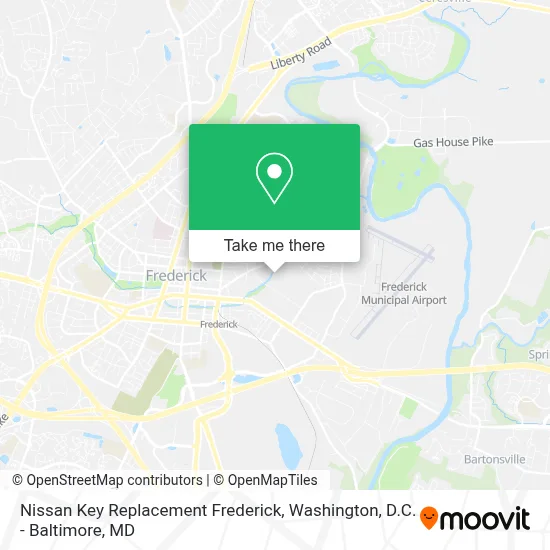 Nissan Key Replacement Frederick map
