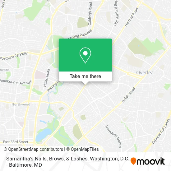 Samantha's Nails, Brows, & Lashes map
