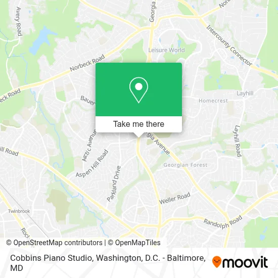 Cobbins Piano Studio map