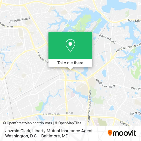 Jazmin Clark, Liberty Mutual Insurance Agent map