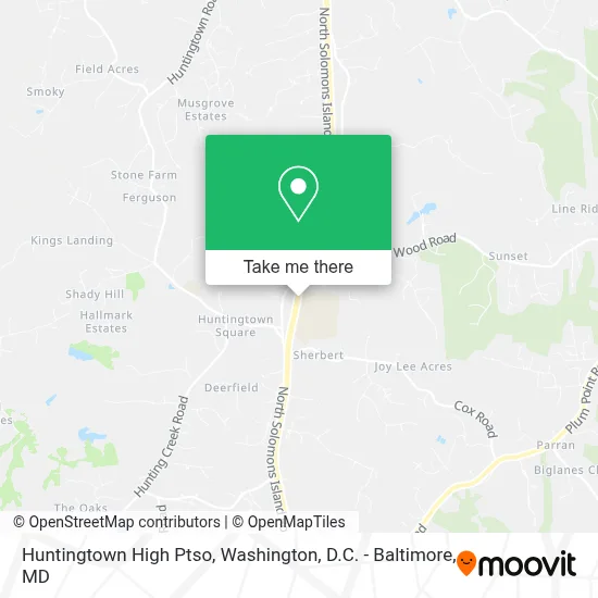 Huntingtown High Ptso map