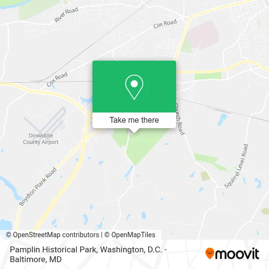 Pamplin Historical Park map