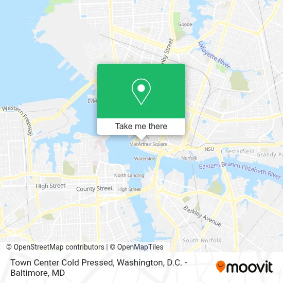 Town Center Cold Pressed map