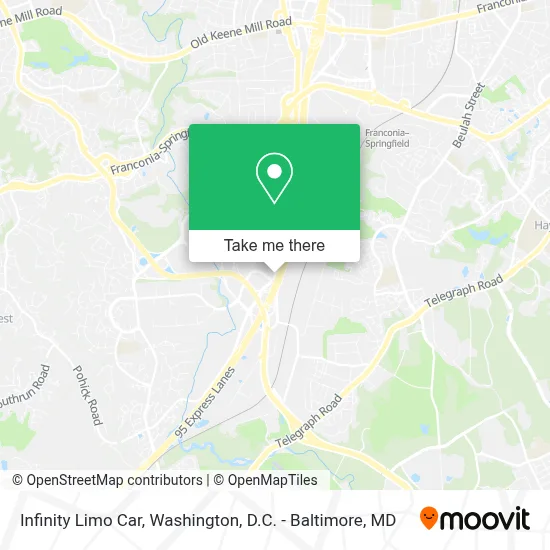 Infinity Limo Car map