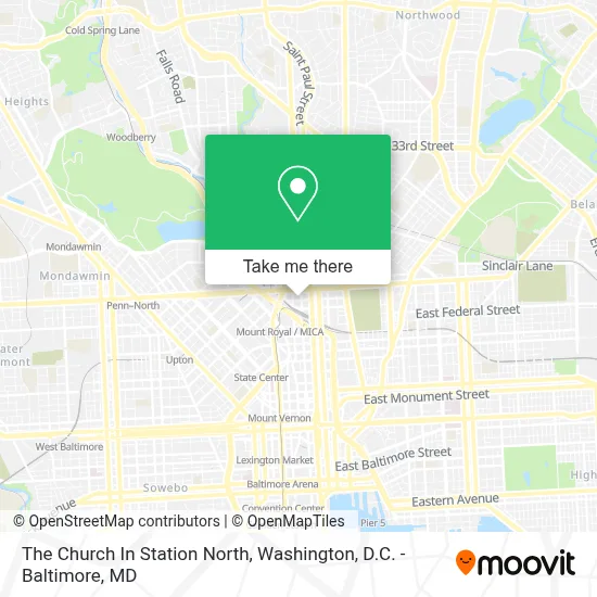 The Church In Station North map