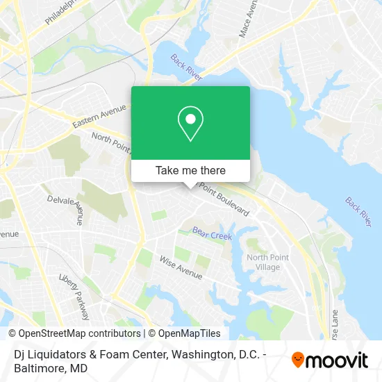Dj Liquidators & Foam Center map