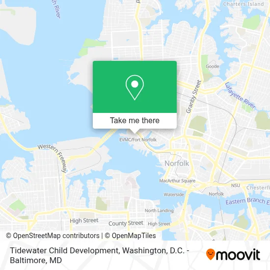 Tidewater Child Development map