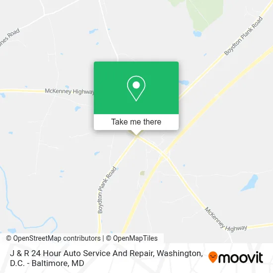 J & R 24 Hour Auto Service And Repair map