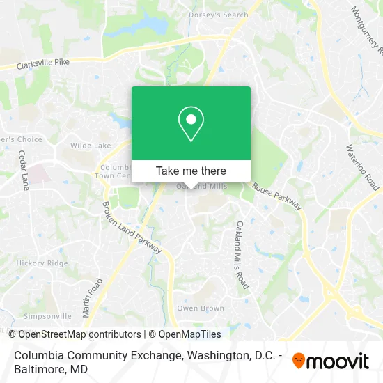Columbia Community Exchange map