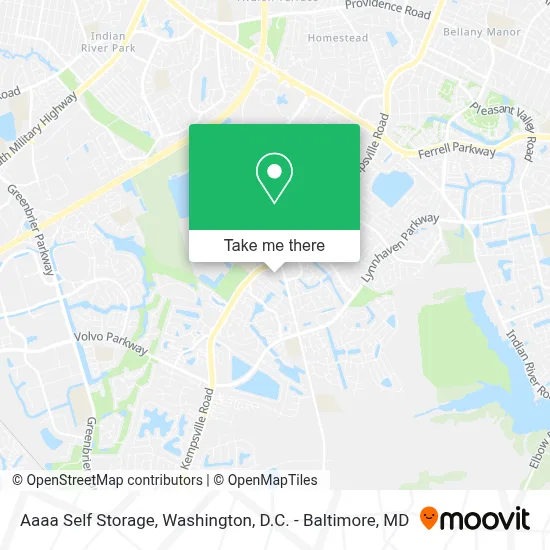 Aaaa Self Storage map