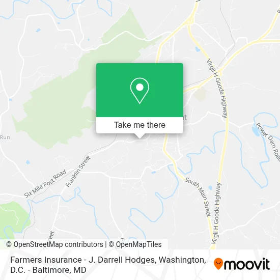 Farmers Insurance - J. Darrell Hodges map