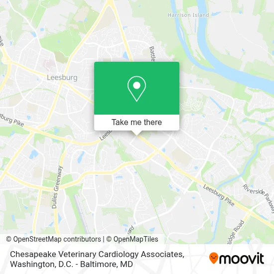 Chesapeake Veterinary Cardiology Associates map