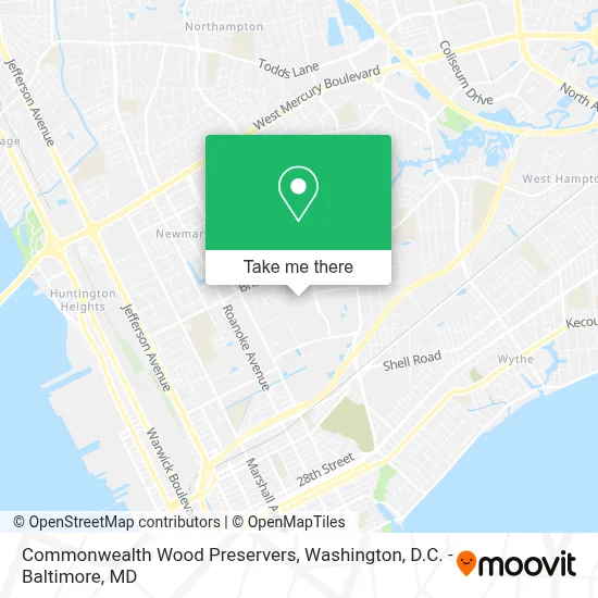 Commonwealth Wood Preservers map