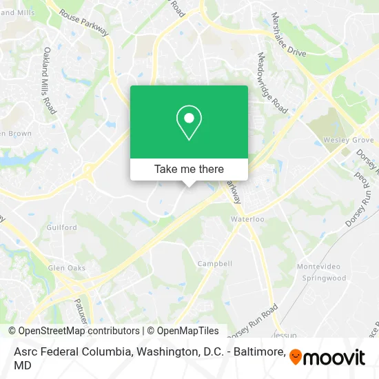Asrc Federal Columbia map