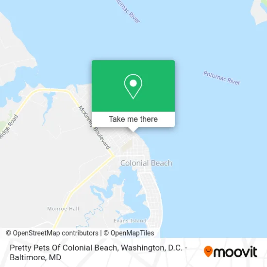Pretty Pets Of Colonial Beach map