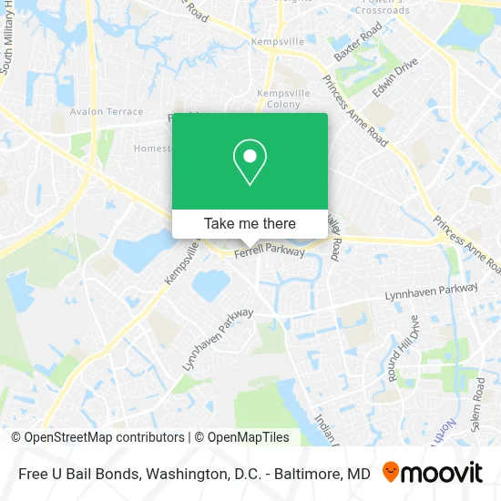 Free U Bail Bonds map