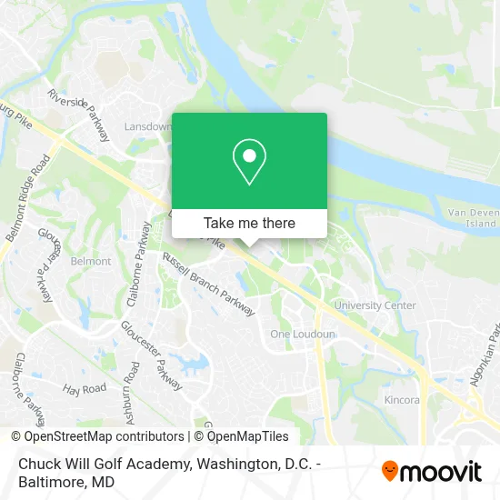 Chuck Will Golf Academy map