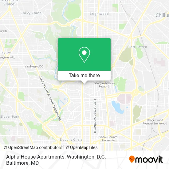 Alpha House Apartments map