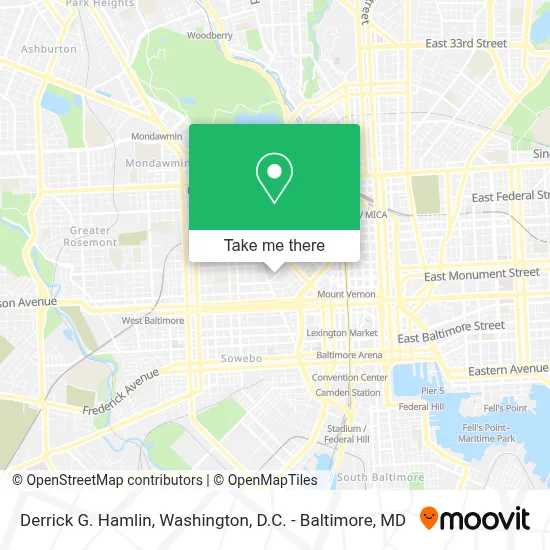 Derrick G. Hamlin map