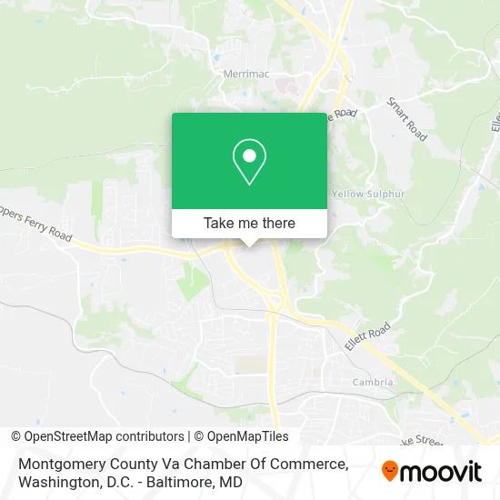 Montgomery County Va Chamber Of Commerce map