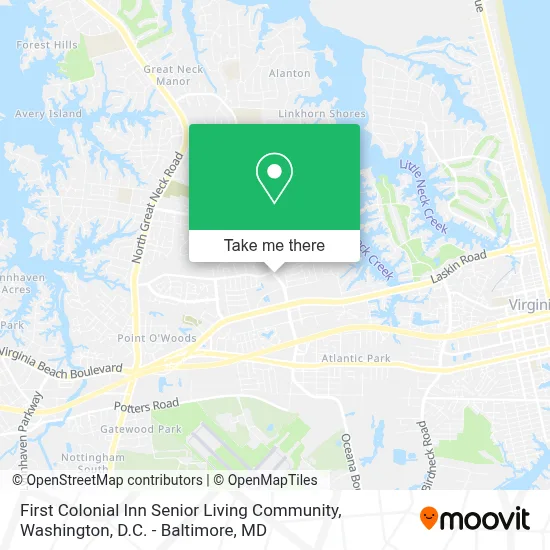 First Colonial Inn Senior Living Community map