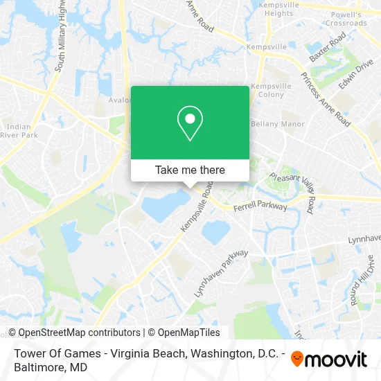 Tower Of Games - Virginia Beach map