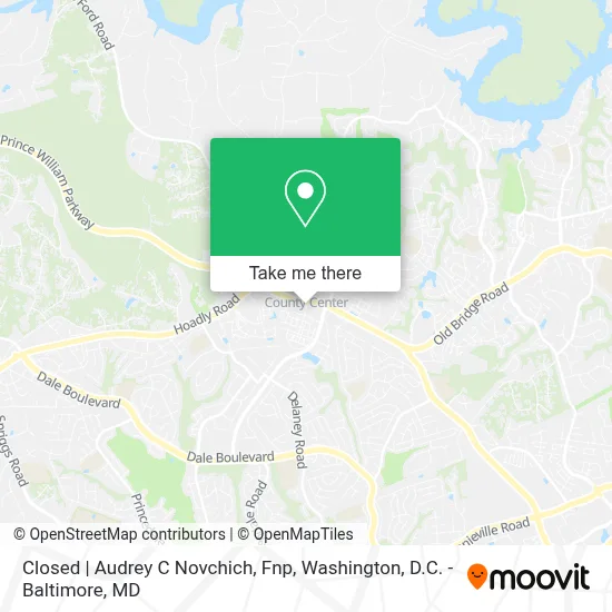 Closed | Audrey C Novchich, Fnp map