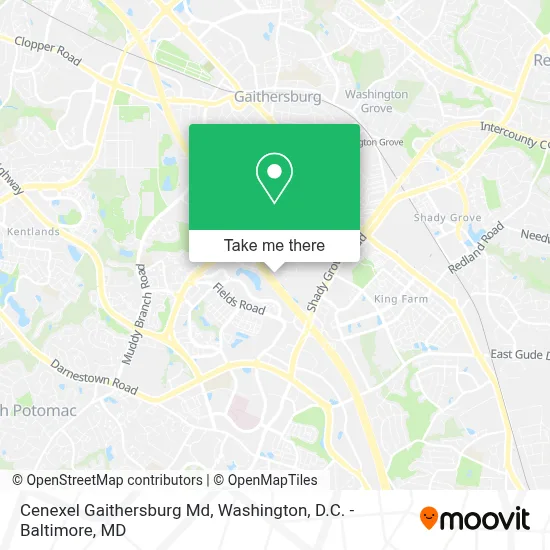 Cenexel Gaithersburg Md map