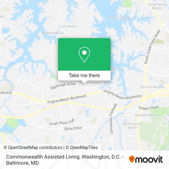 Commonwealth Assisted Living map