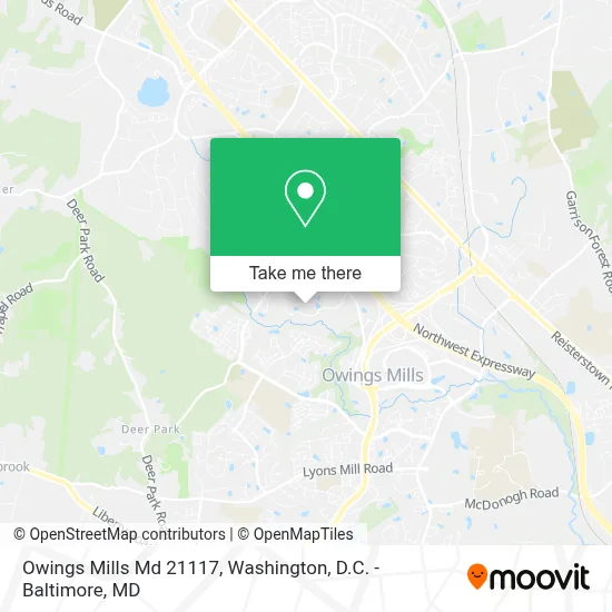 Owings Mills Md 21117 map