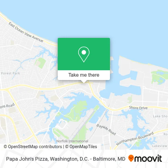 Papa John's Pizza map