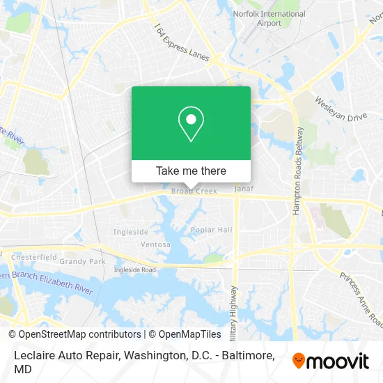 Leclaire Auto Repair map