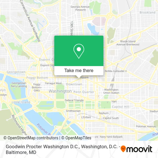 Goodwin Procter Washington D.C. map