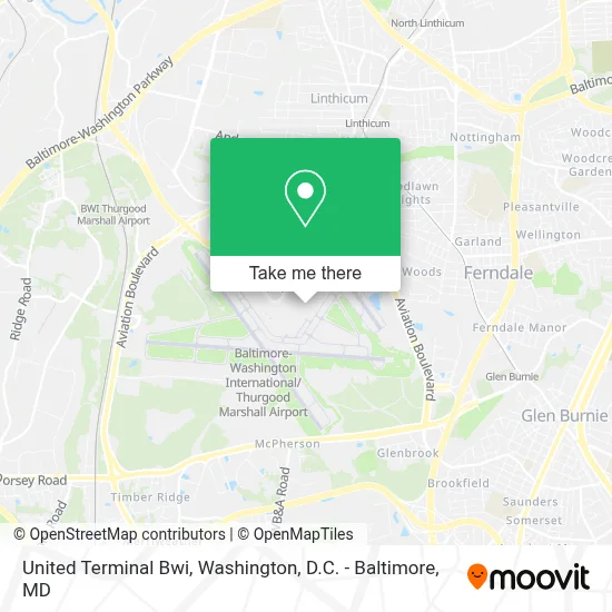 United Terminal Bwi map