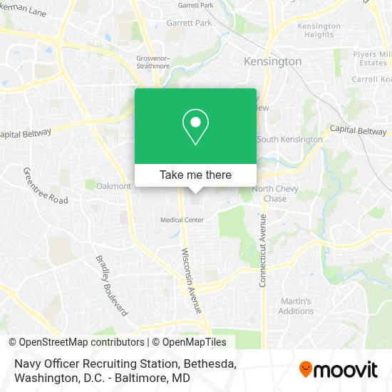 Navy Officer Recruiting Station, Bethesda map