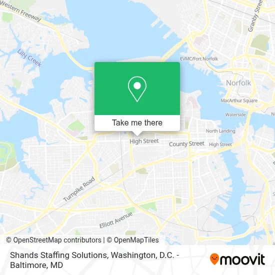 Shands Staffing Solutions map