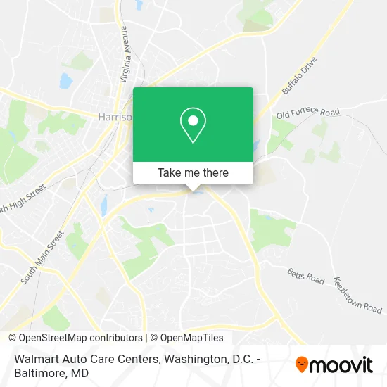 Walmart Auto Care Centers map